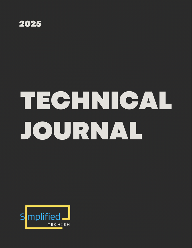 2025 Printed Technical Planner cover by Simplified Techish, featuring bold text design.